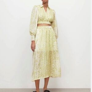 New All Saints Clara Noche Midi Skirt in Size 10